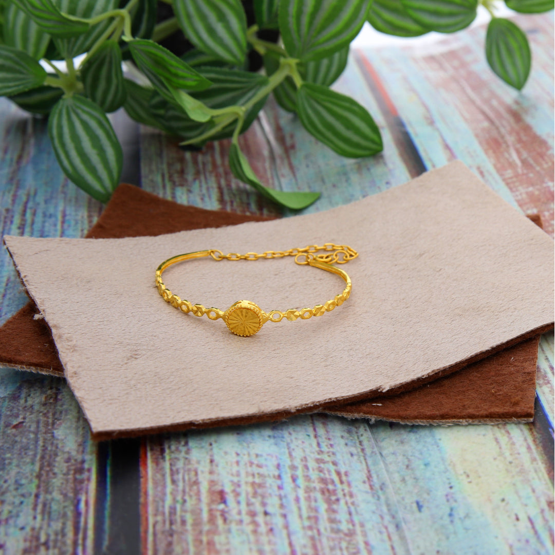 Gold Baby Bangle 21KT - FKJBNG21KM9982