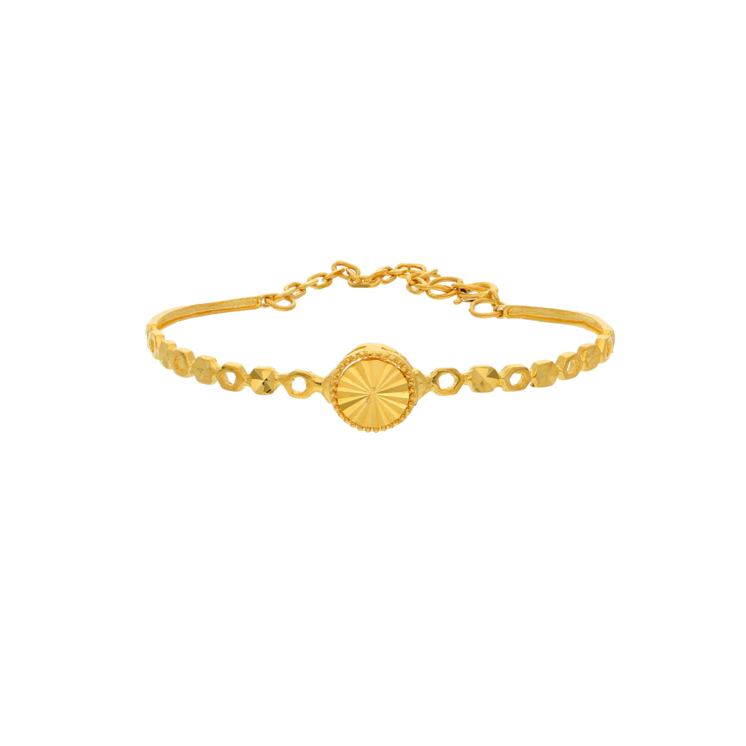 Gold Baby Bangle 21KT - FKJBNG21KM9982