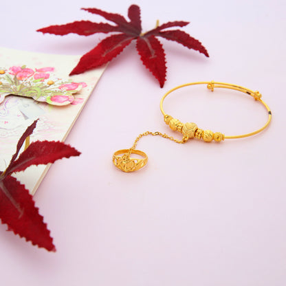 Gold Baby Bangle 21KT - FKJBNG21KM9983