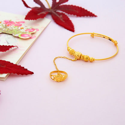 Gold Baby Bangle 21KT - FKJBNG21KM9984