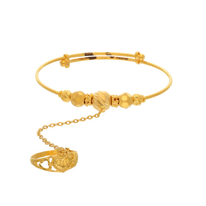 Gold Baby Bangle 21KT - FKJBNG21KM9984