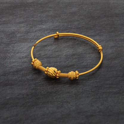 Gold Baby Bangle 21KT - FKJBNG21KM9978