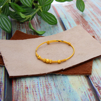 Gold Baby Bangle 21KT - FKJBNG21KM9979