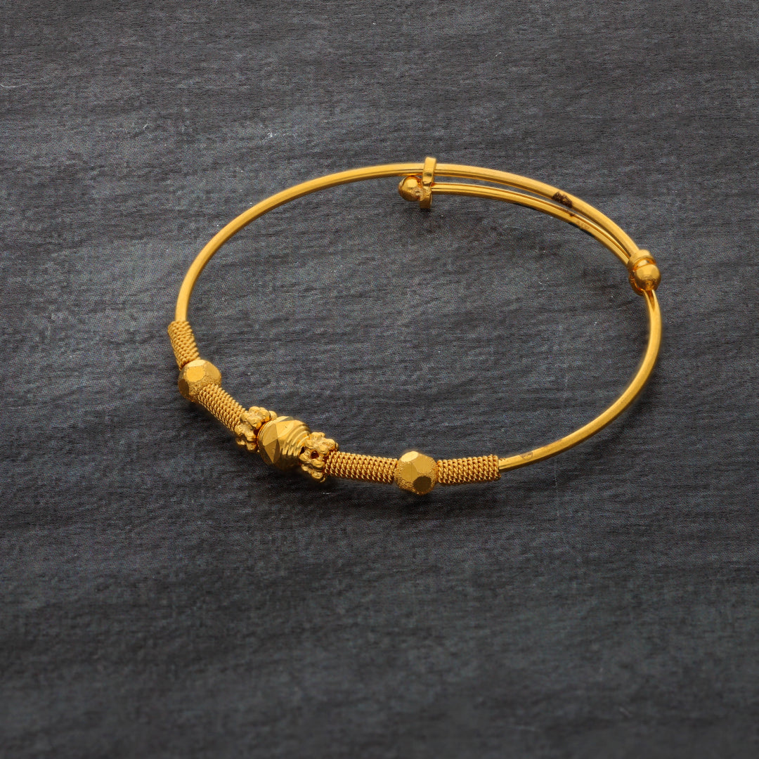 Gold Baby Bangle 21KT - FKJBNG21KM9979