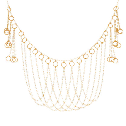 Gold Intricate Necklace 21KT - FKJNKL21KM9992