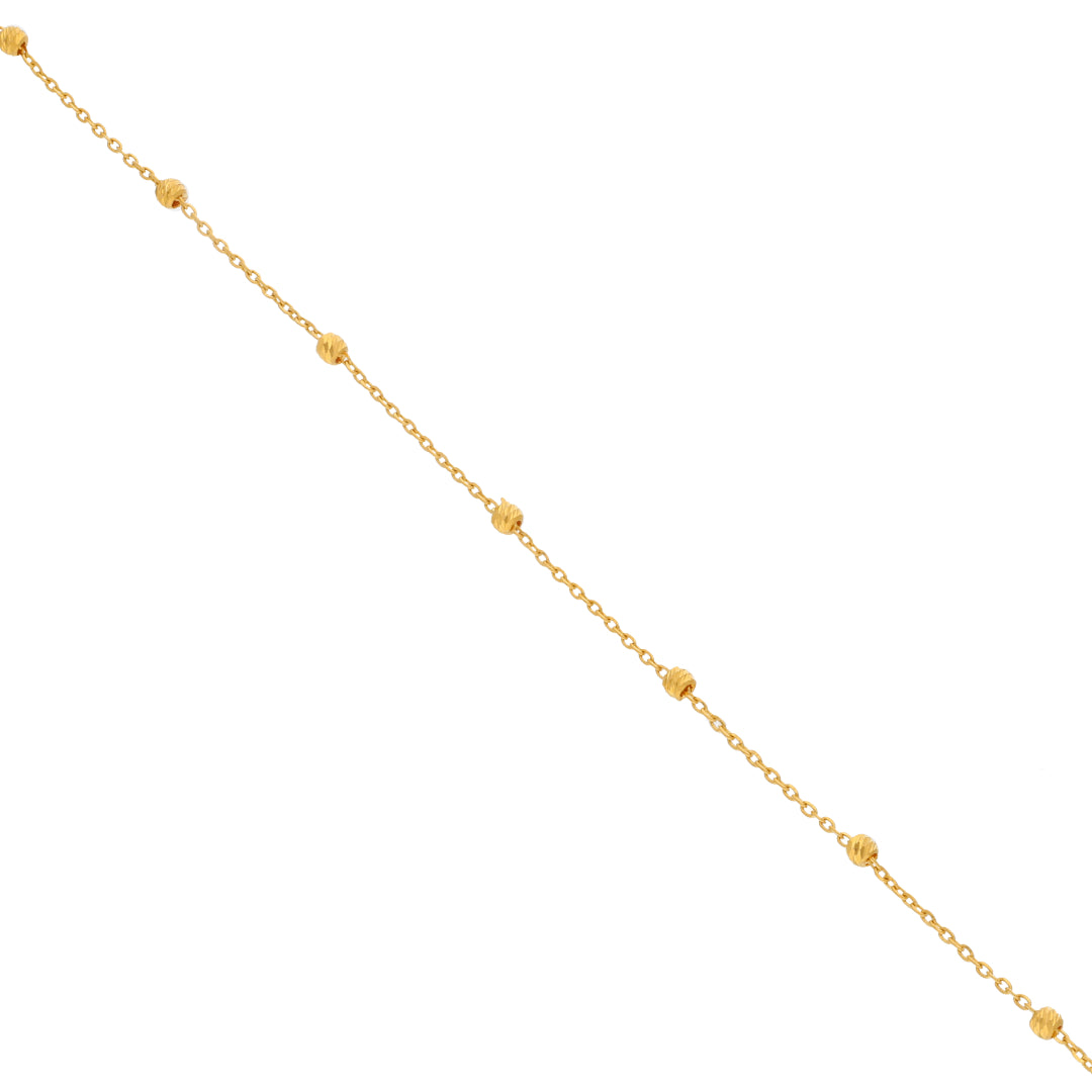 Gold Beads Bracelet 21KT - FKJBRL21KM10006