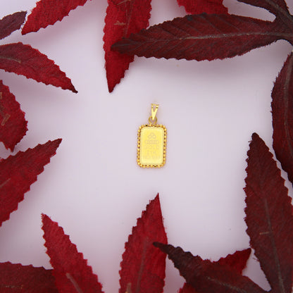 Gold Bar Shaped Pendant 21KT - FKJPND21KM10016