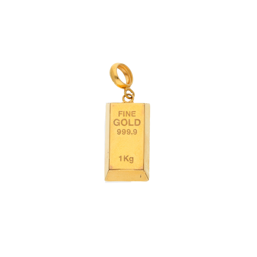 Gold Bar Shaped Pendant 21KT - FKJPND21KM10020