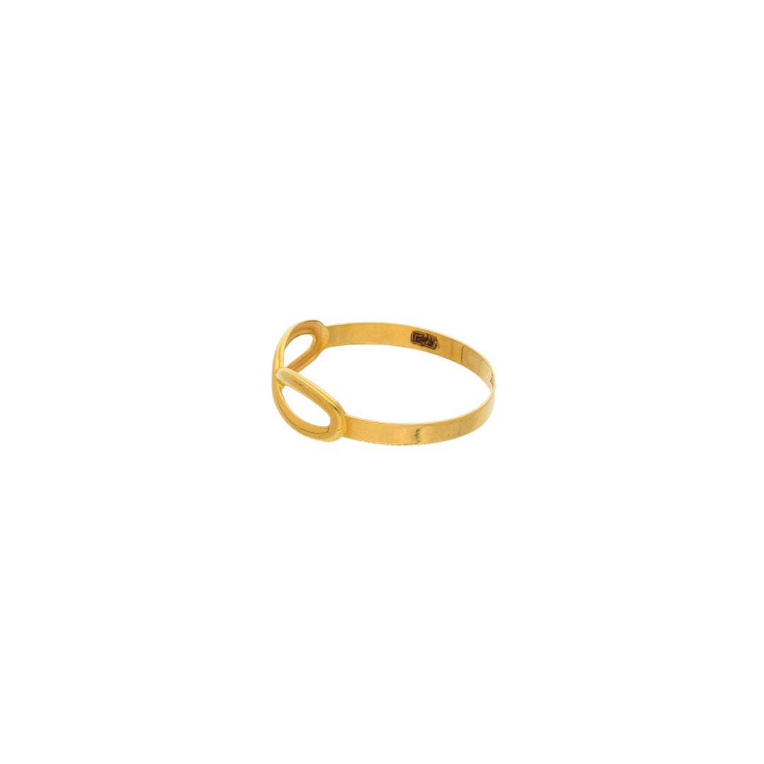 Gold Infinity Shaped Ring 21KT - FKJRN21KM10028