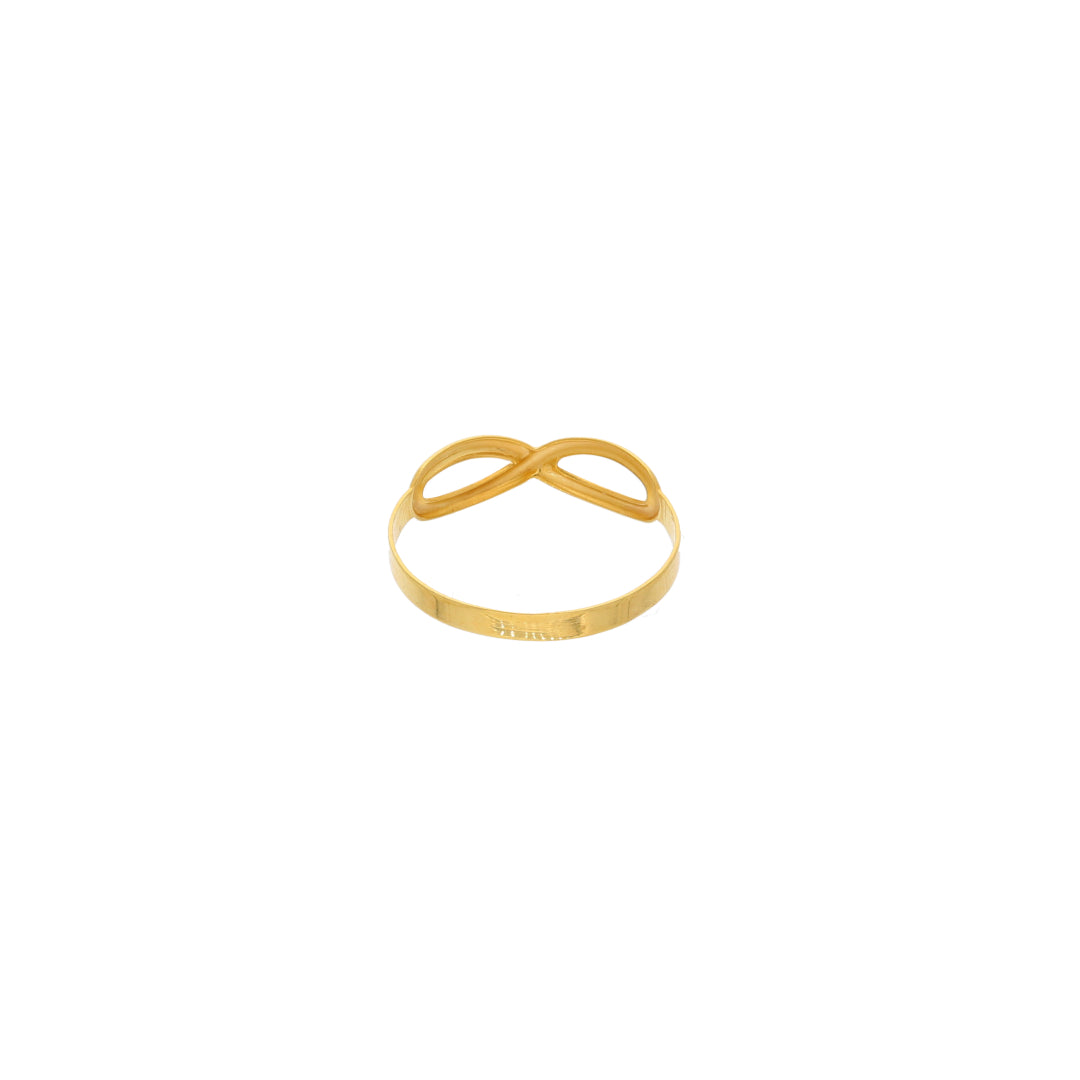 Gold Infinity Shaped Ring 21KT - FKJRN21KM10028