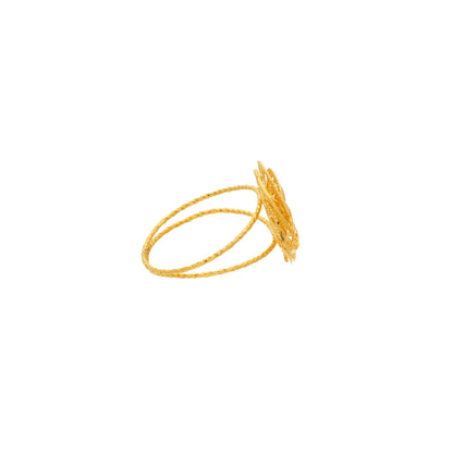 Gold Intricate Ring 21KT - FKJRN21KM10029