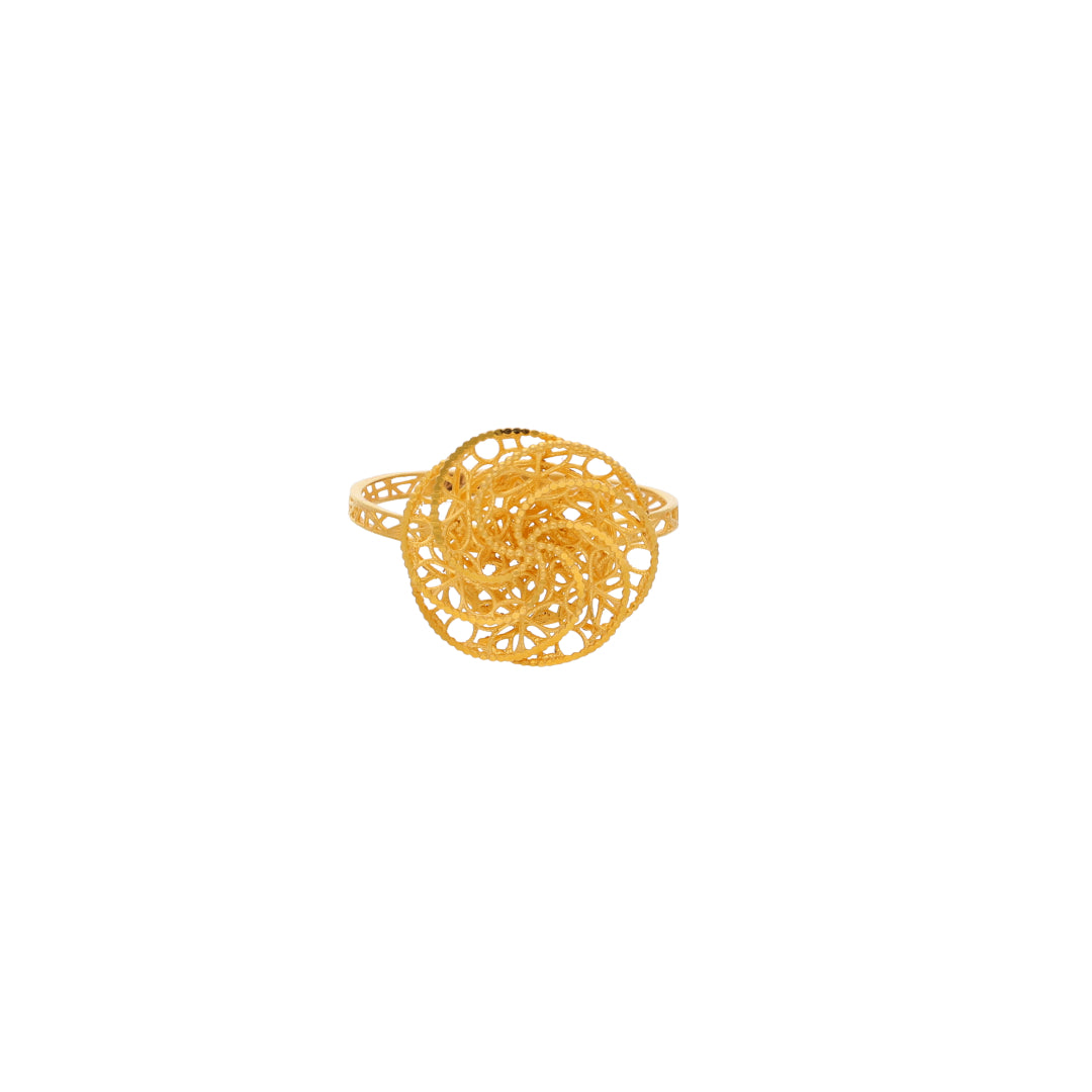 Gold Intricate Ring 21KT - FKJRN21KM10030