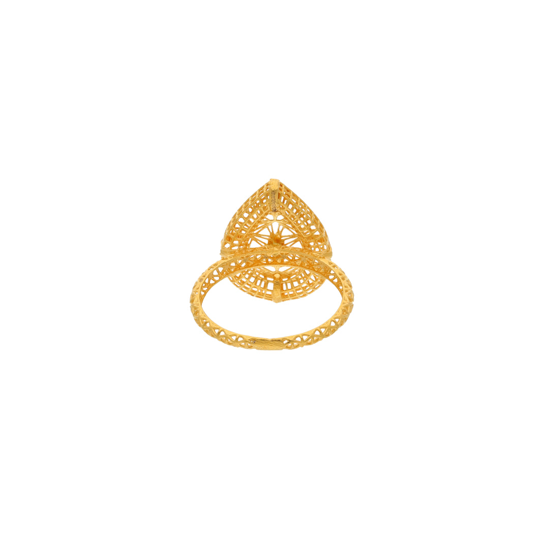 Gold Intricate Ring 21KT - FKJRN21KM10024