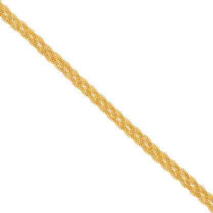 Gold Braided Bracelet 21KT - FKJBRL21KM10041