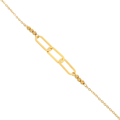 Gold Inter Link Bracelet 21KT - FKJBRL21KM10047