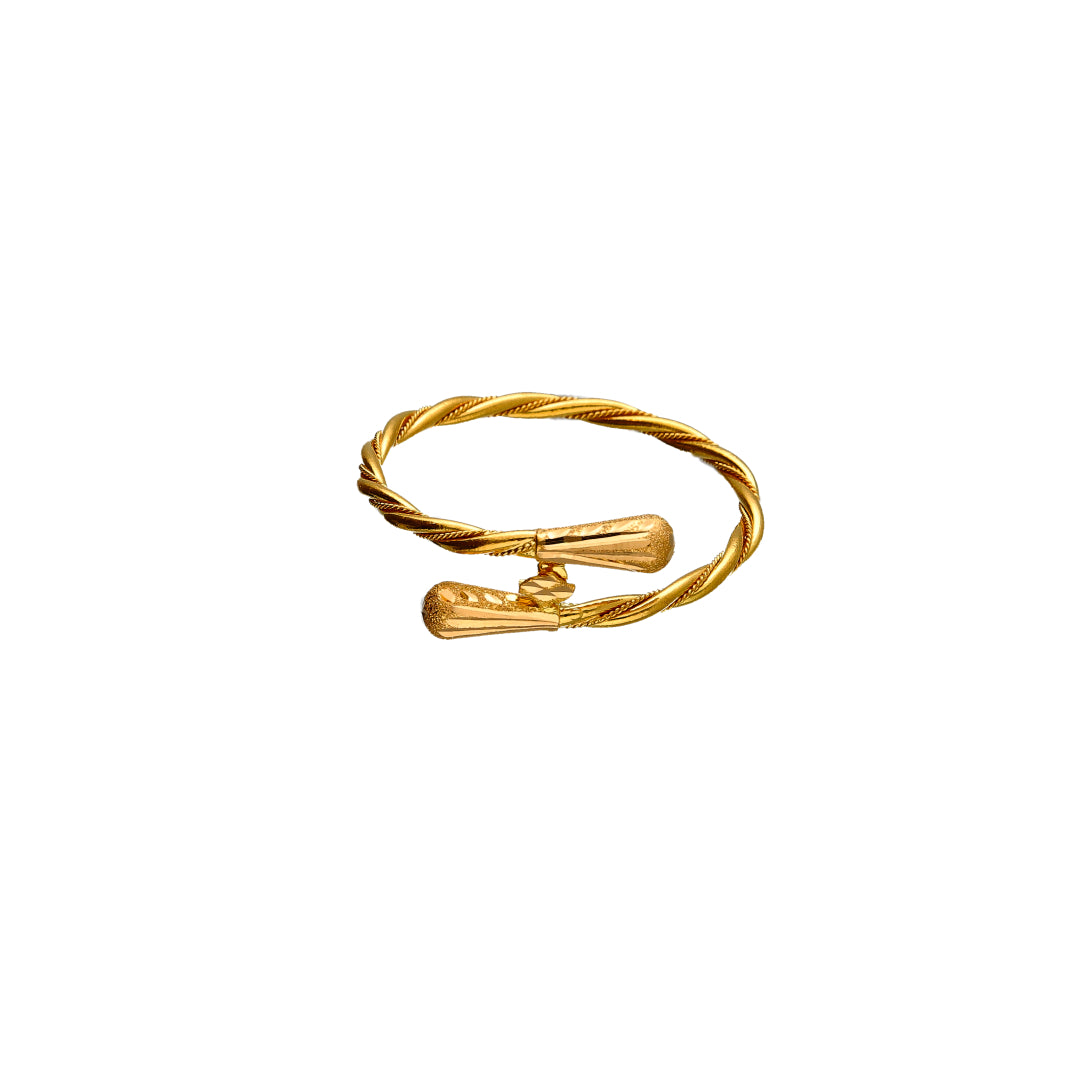 Gold Intertwined Baby Bangle 21KT - FKJBNG21KM10105