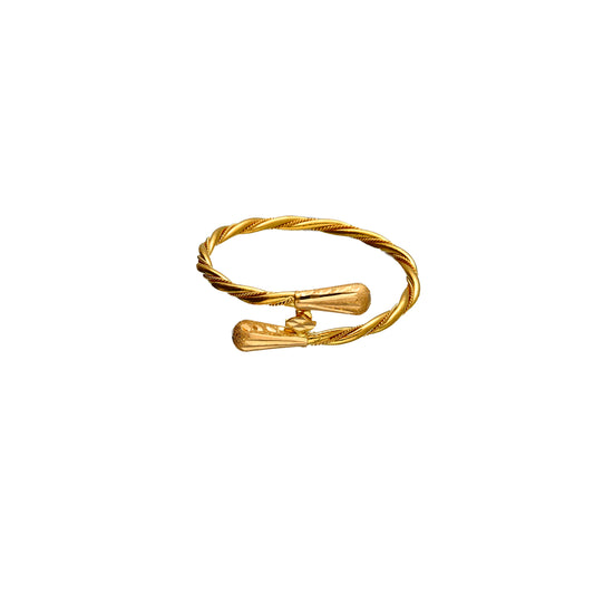 Gold Intertwined Baby Bangle 21KT - FKJBNG21KM10105