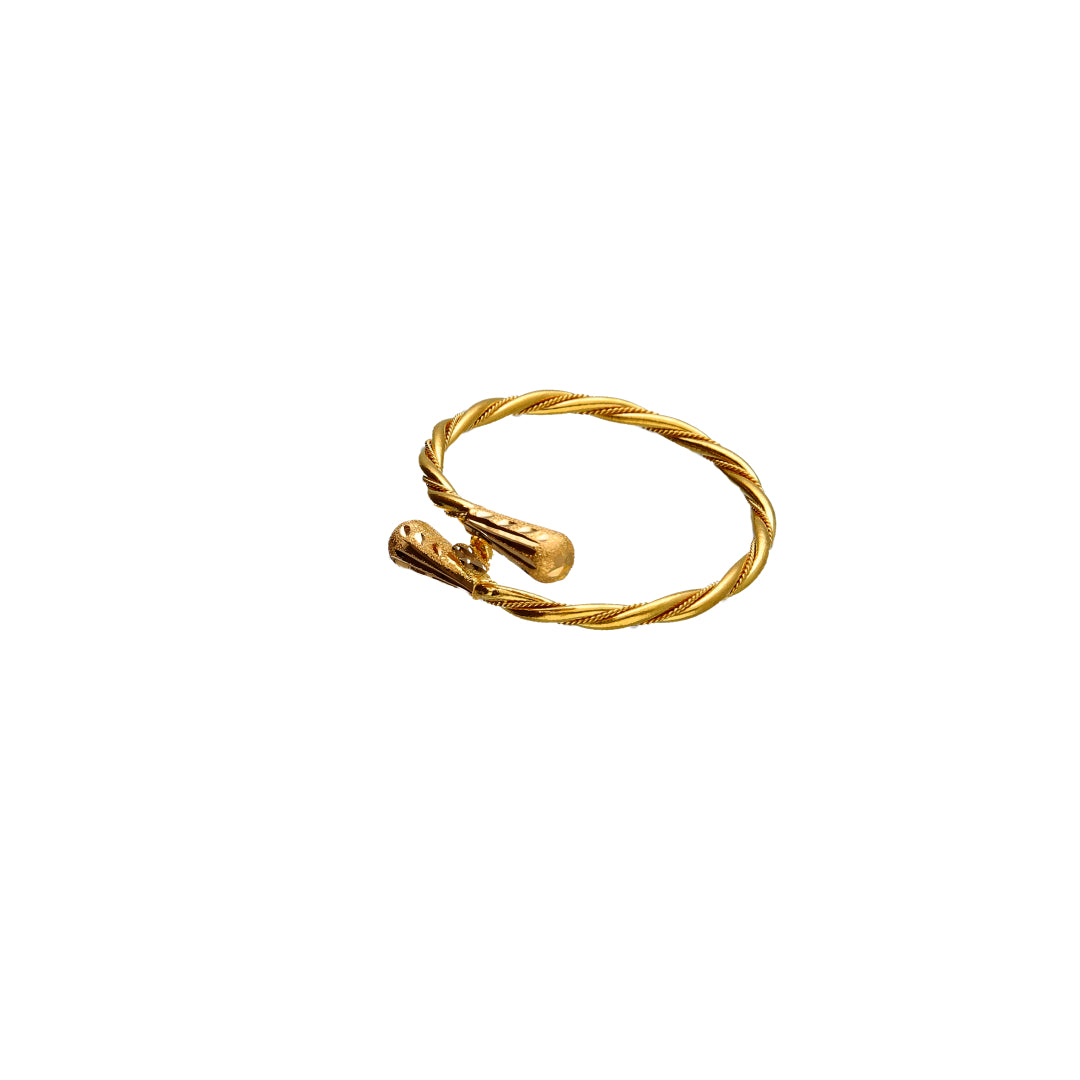 Gold Intertwined Baby Bangle 21KT - FKJBNG21KM10105
