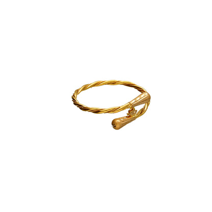 Gold Intertwined Baby Bangle 21KT - FKJBNG21KM10105