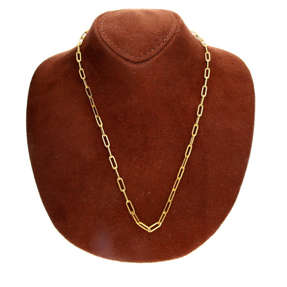 Gold Paperclip Link Chain 18KT - FKJCN18K10309