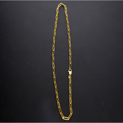 Gold Paperclip Link Chain 18KT - FKJCN18K10309