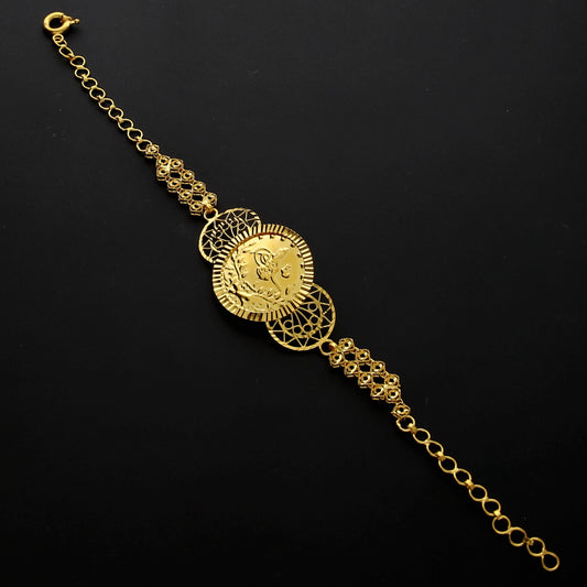 Gold Turkish Lira Strap Bracelet 21KT - FKJBRL21KM10266