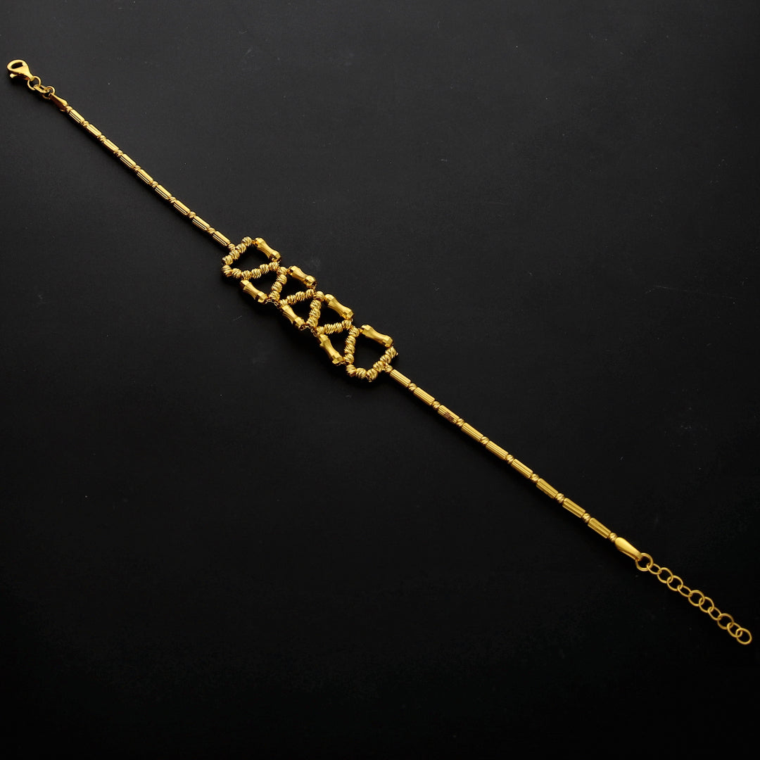 Gold Long Beads Bracelet 21KT - FKJBRL21KM10267