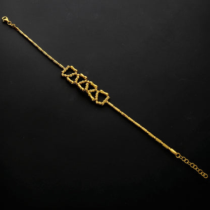 Gold Long Beads Bracelet 21KT - FKJBRL21KM10267