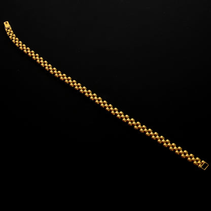 Gold Strap Link Bracelet 21KT - FKJBRL21KM10268