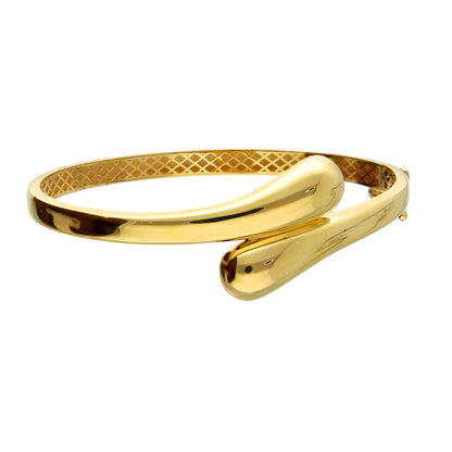 Gold Tear Drop Cuff Bangle 18KT - FKJBNG18K10326