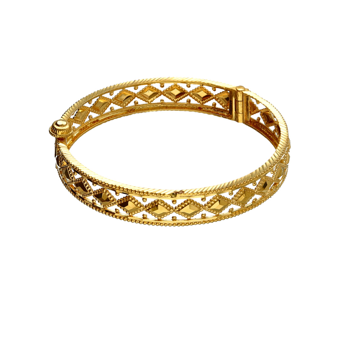 Gold Baby Bangle 21KT - FKJBNG21KM10115
