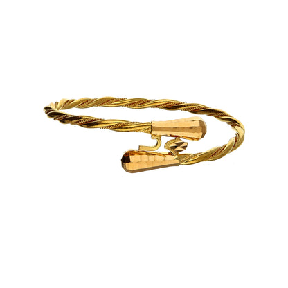 Gold Baby Designer Bangle 21KT - FKJBNG21KM10129