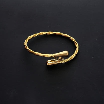 Gold Baby Designer Bangle 21KT - FKJBNG21KM10129