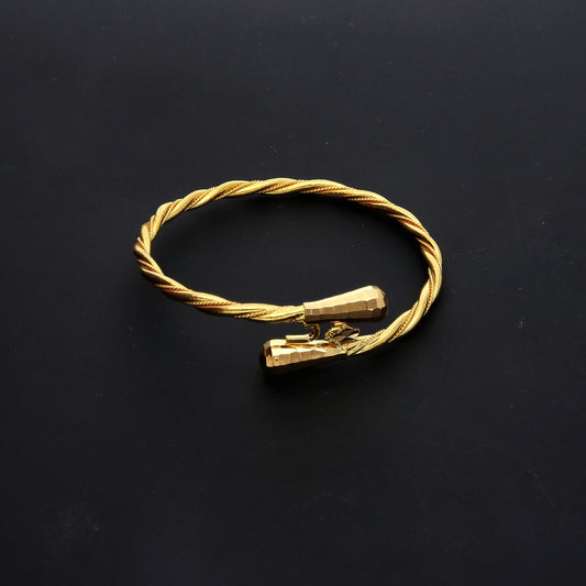 Gold Baby Designer Bangle 21KT - FKJBNG21KM10129