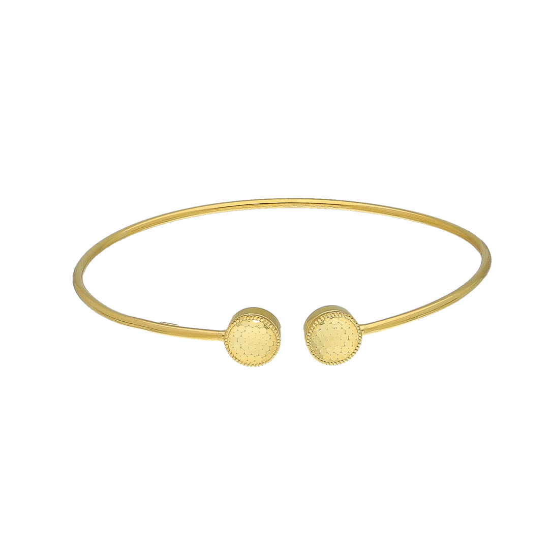 Gold Classic Cuff Bangle 21KT - FKJBNG21KM11216