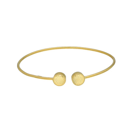 Gold Classic Cuff Bangle 21KT - FKJBNG21KM11216