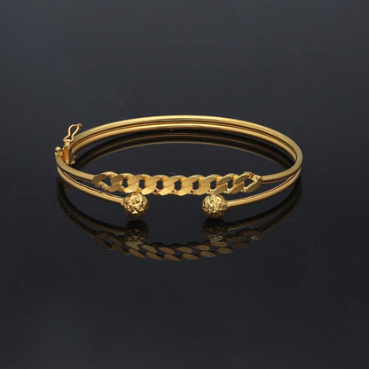 Gold Classic Linked Bangle 21KT - FKJBNG21KM11219