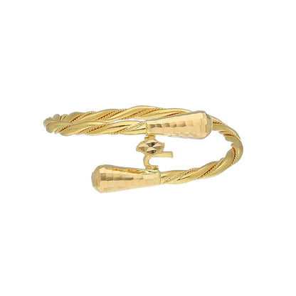 Gold Classic Twist Baby Bangle 21KT - FKJBNG21KM11823