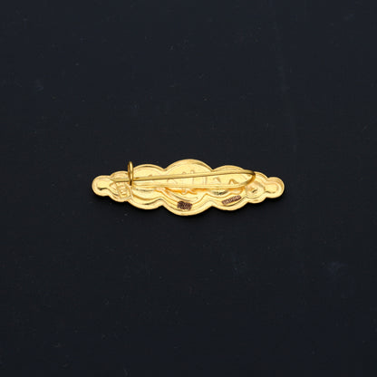 Gold Scalloped Shape Brooch 21KT - FKJBRCH21KM10408