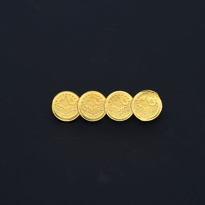 Gold Lira Coin Brooch 21KT - FKJBRCH21KM10410