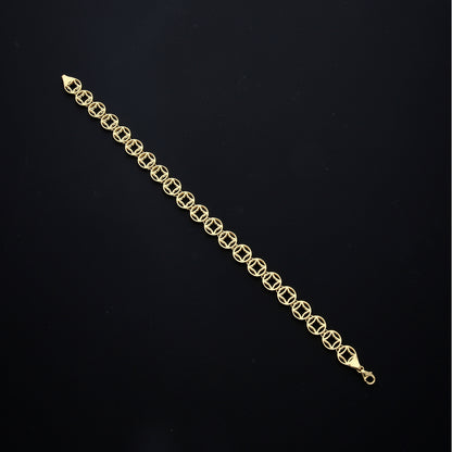 Gold Stylish Hollow Linked Bracelet 18KT - FKJBRL18K10415