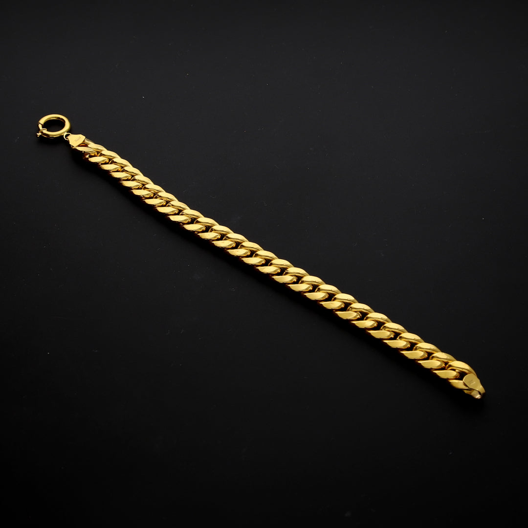 Gold Classic Cuban Link Bracelet 21KT - FKJBRL21KM10233