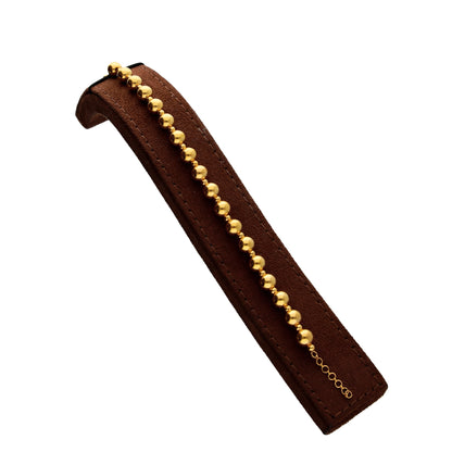 Gold Minimalist Luxe Beaded Bracelet 21KT - FKJBRL21KM10234