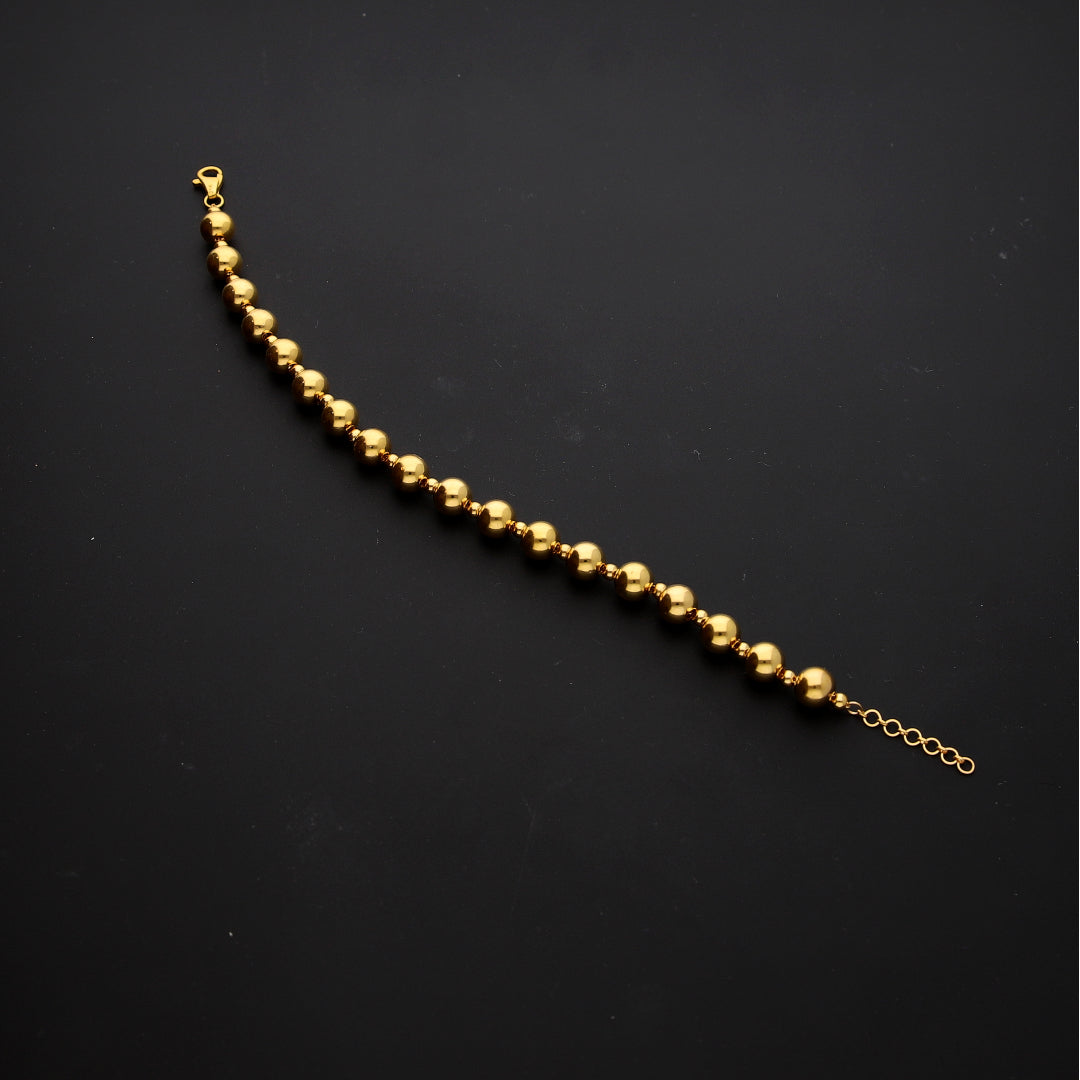 Gold Minimalist Luxe Beaded Bracelet 21KT - FKJBRL21KM10234