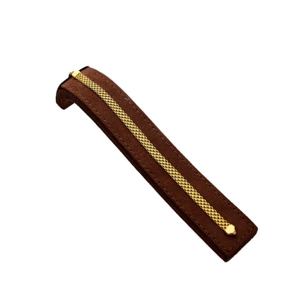 Gold Fine Mesh Link Bracelet 21KT - FKJBRL21KM10235