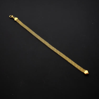 Gold Fine Mesh Link Bracelet 21KT - FKJBRL21KM10235