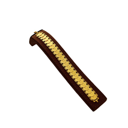Gold Turkish Lira Link Bracelet 21KT - FKJBRL21KM10237