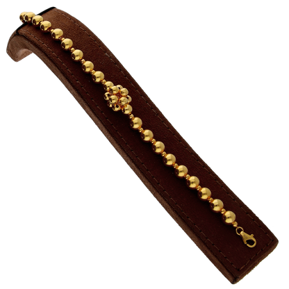 Gold Cluster Bead Bracelet 21KT- FKJBRL21KM10254