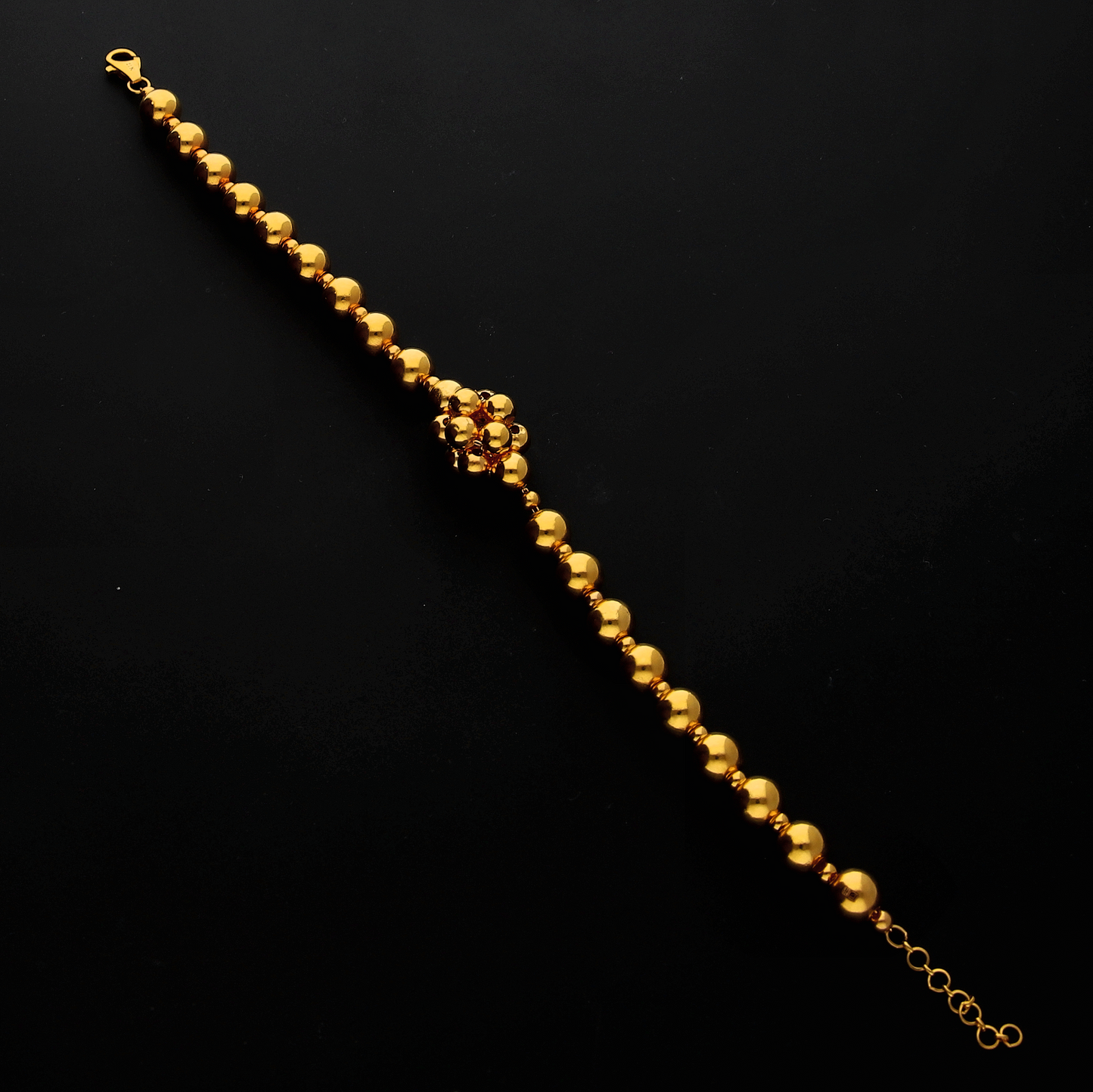 Gold Cluster Bead Bracelet 21KT- FKJBRL21KM10254