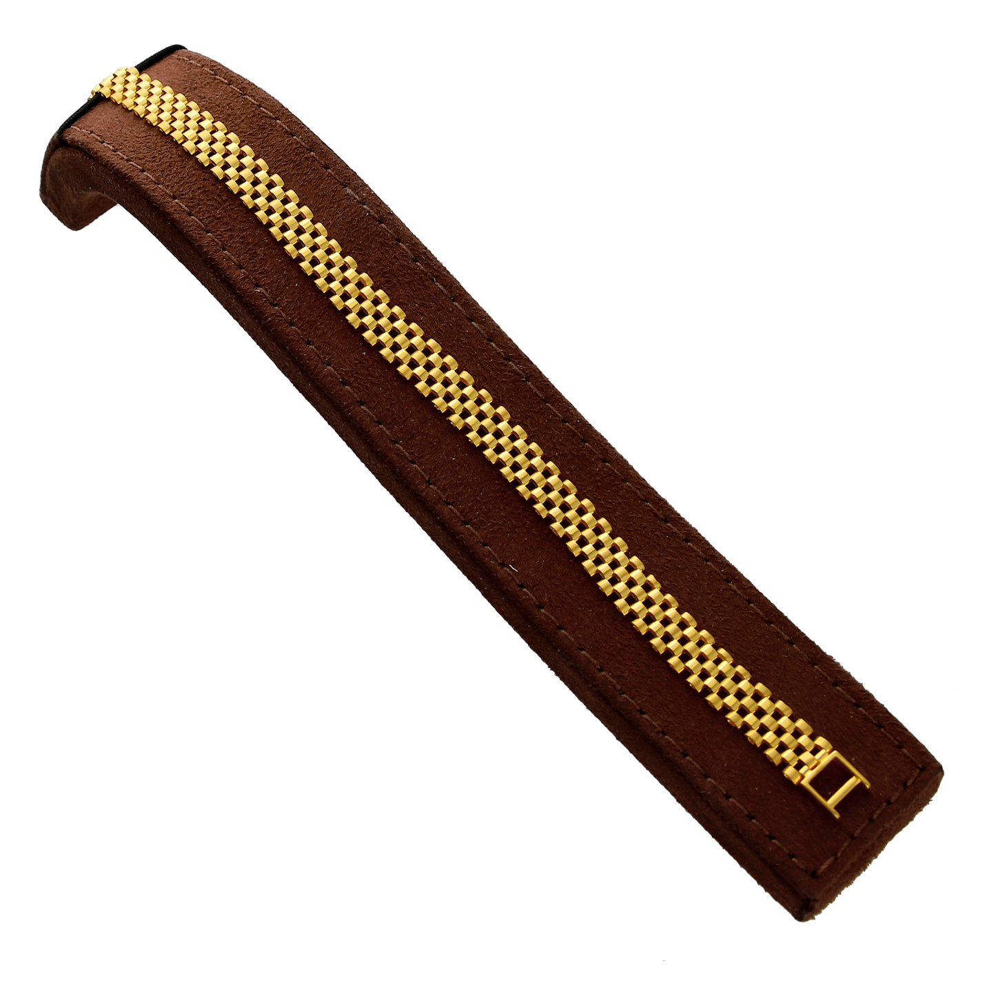 Gold Classic Grid Weave Bracelet 21KT- FKJBRL21KM10256